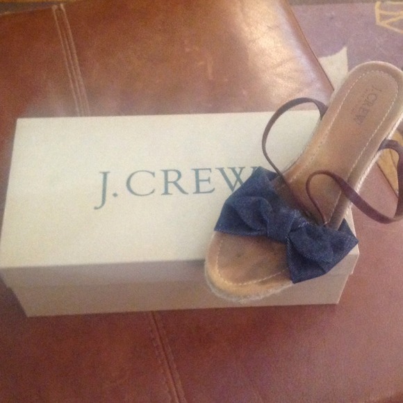 Jcrew Size 8 Tropez Espadrilles Denim/Indiago