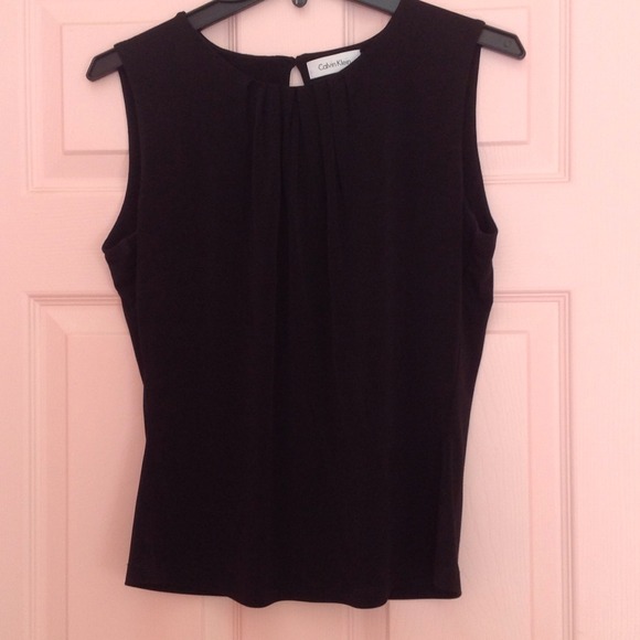 Calvin Klein Women's Black Blouse Size 6