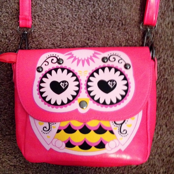 BRAND NEW Pink Owl Crossbody Purse