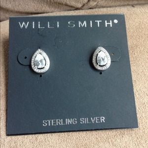 Willi Smith silver and cubic zirconia earrings