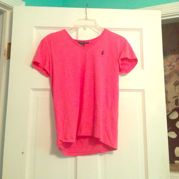 pink Ralph Lauren tshirt vneck
