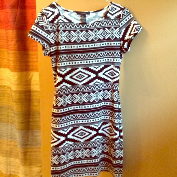 Black and white tribal dress