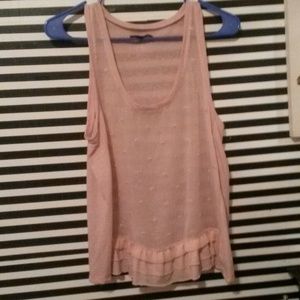 See through soft pink tank top