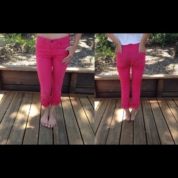 C&H pink cropped skinny fit pants
