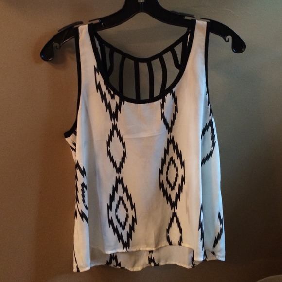 White and black, open back