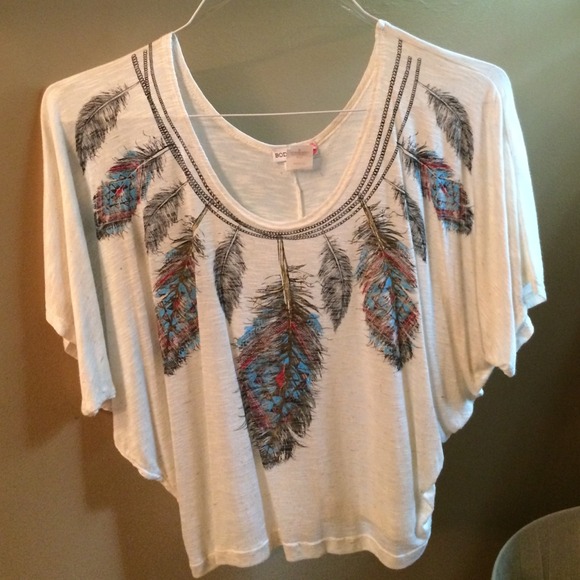 Off white feather top