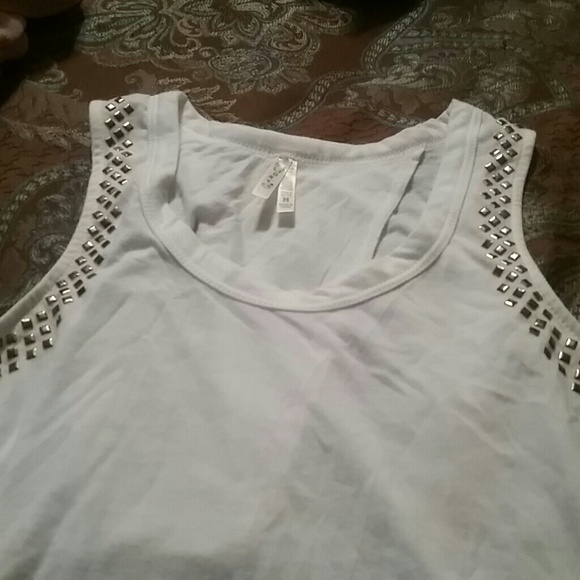 White shirt with slit in back