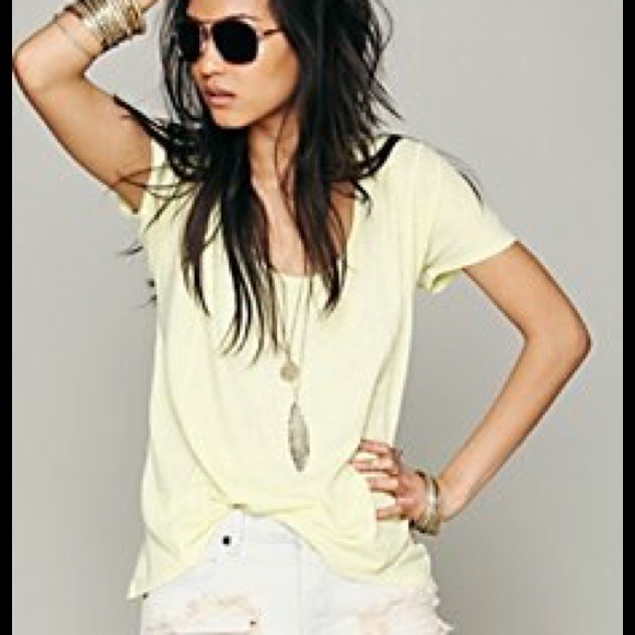 Free people oversized yellow top
