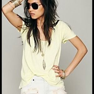Free people oversized yellow top