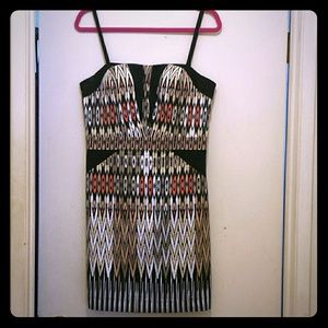 Bebe geometric print dress