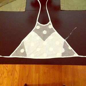 backless halter crop top - cream