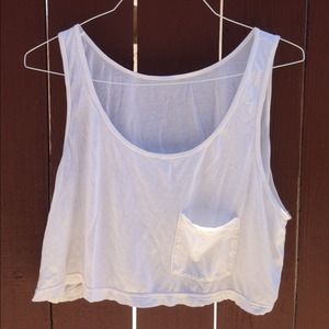 American Apparel Crop Pocket Tank