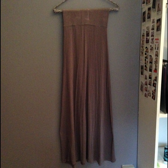 Gray maxi length skirt