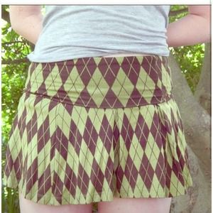 Argyle stretchy skirt