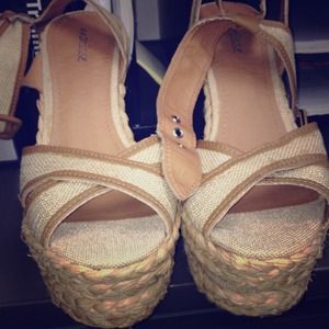 Natural color espadrille sandals
