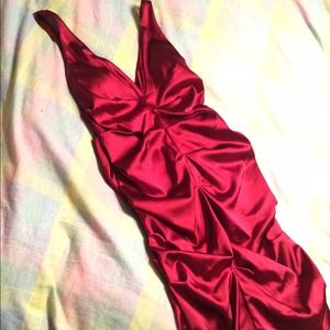 Deep red cocktail dress!!