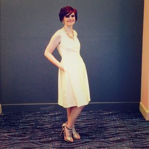 Beautiful ivory pleated dress by Love R.O.C.S.