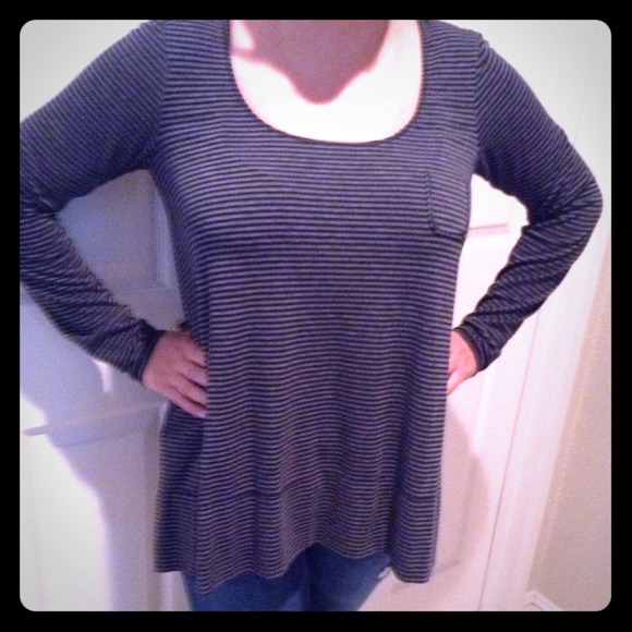Max studio loose long-sleeved tunic
