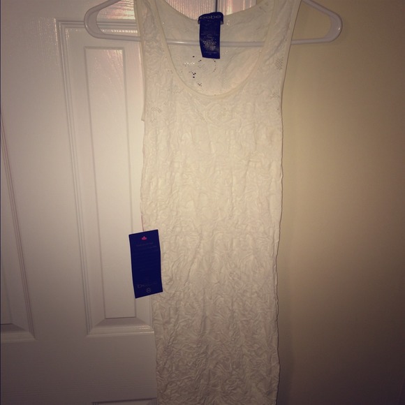 NEVER WORN! White BEBE bodycon dress!