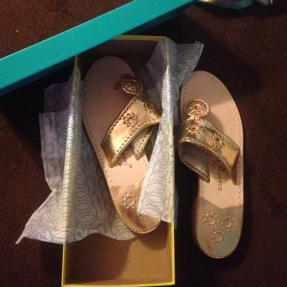 NIB Gold Jack Rogers