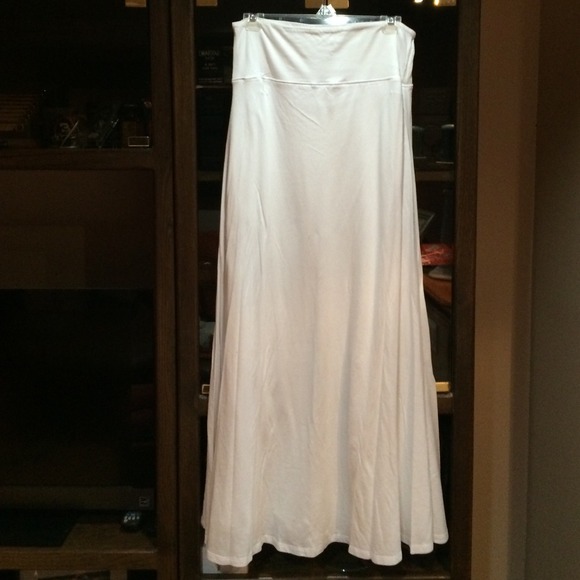 White floor length skirt