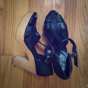 Madewell wooden platform shoes