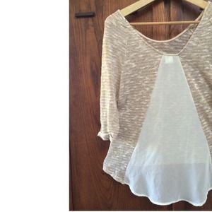 Sweater with Sheer Paneling