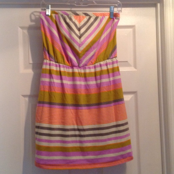 Cute Summer Strapless Dress Women's Size M