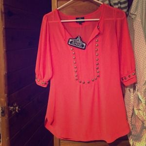 Coral blouse
