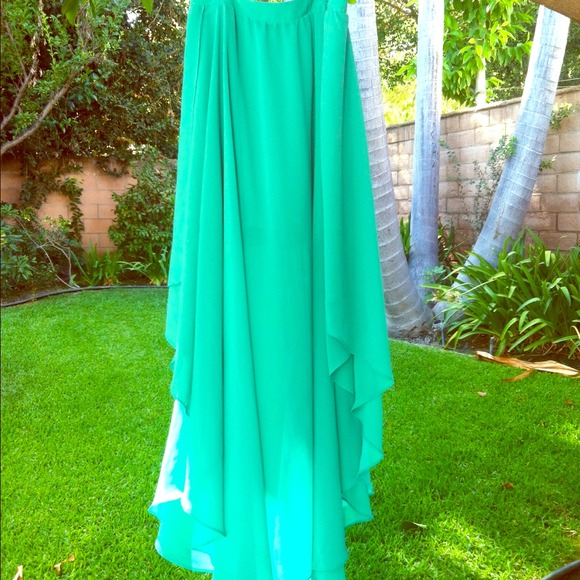 High Waisted Turquoise Maxi Skirt🌞