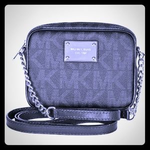 Michael kors jet black crossbody