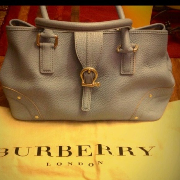 Light Blue burberry purse.