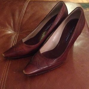 Ralph Lauren Collection Brown Leather Heels