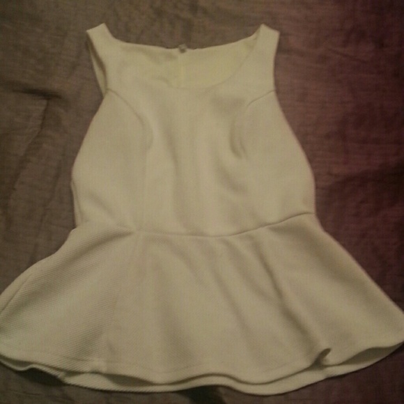 Cute white peplum top