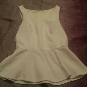 Cute white peplum top