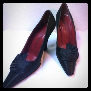 Vintage Black satin YVES SAINT LAURENT size 8.5