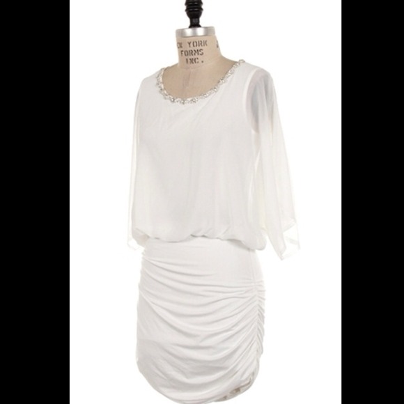 Ivory dress.Outlines figure‼️REDUCED‼️ Today only! - Picture 2 of 3