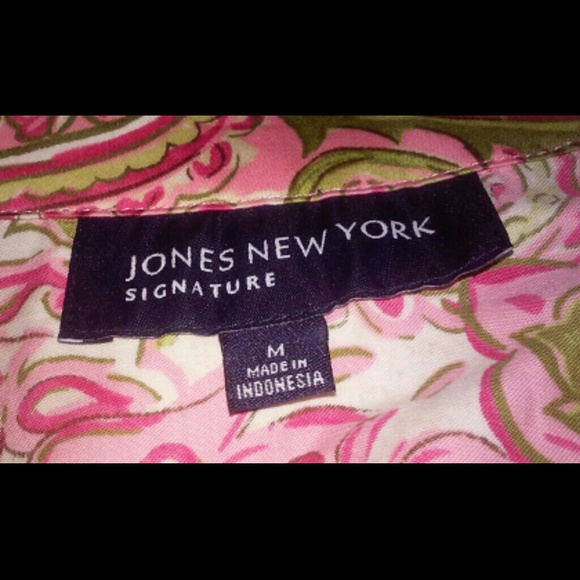 Retro Blouse by Jones New York &Co. Nwt - Picture 3 of 3