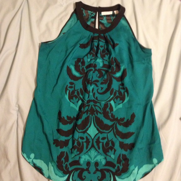 Green & black top