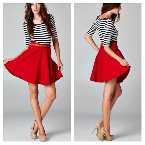 SOLD OUT 🚫Navy & Red Stripe Dress🚫 - Picture 3 of 3