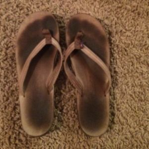 Rainbow flip flops