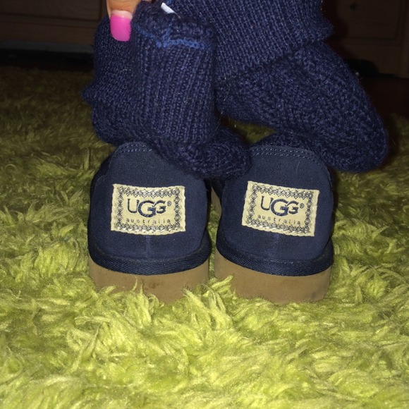 Navy Blue Crotchet Uggs