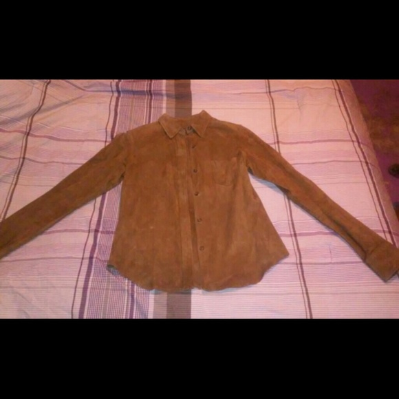 Ralph Lauren Sport- Brown Leather Long Sleeve - Picture 1 of 4