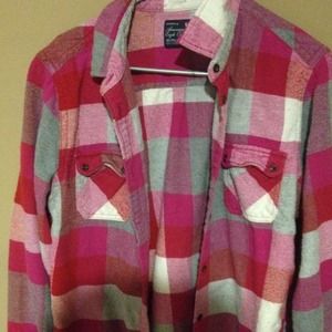 EXTRA LARGE AMERICAN EAGLE FLANNEL SHIRT