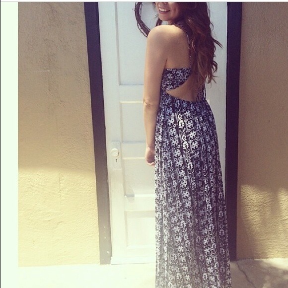 Honey punch open back maxi