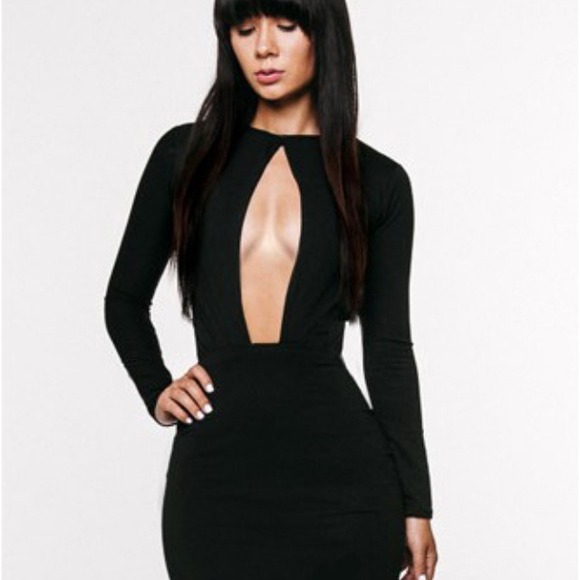 Black Pencil Dress Women Knee-Length. Fits medium - Picture 2 of 4