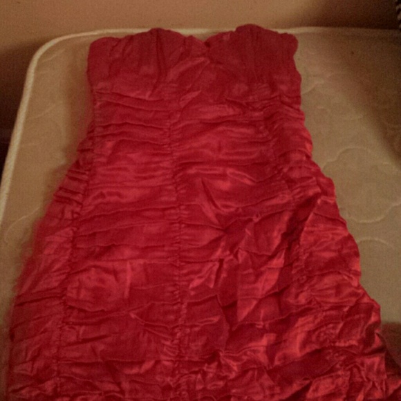 Red Strapless Dress