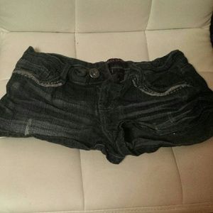 Navy Blue Denim Shorts