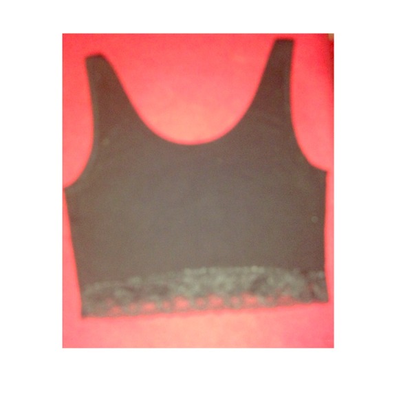 Black crop tank.