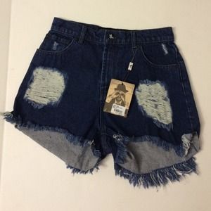 One Teaspoon "Original Hawks" Cut Off Shorts